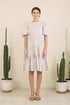 GET SPOTTED SHOP STOCKS GS Holiday: Kristoff Midi Dress in Plain Woven Holiday Green